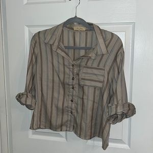 Striped Button Down Pocket Shirt
